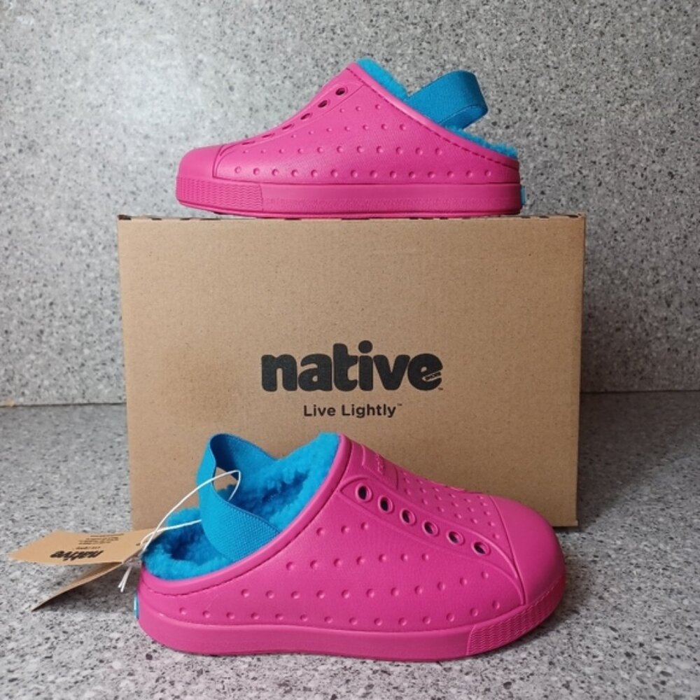 NATIVE Cozy Slip On Pink Jefferson Shoes Kids Footwear 6T 7T 8T 9T 10T
